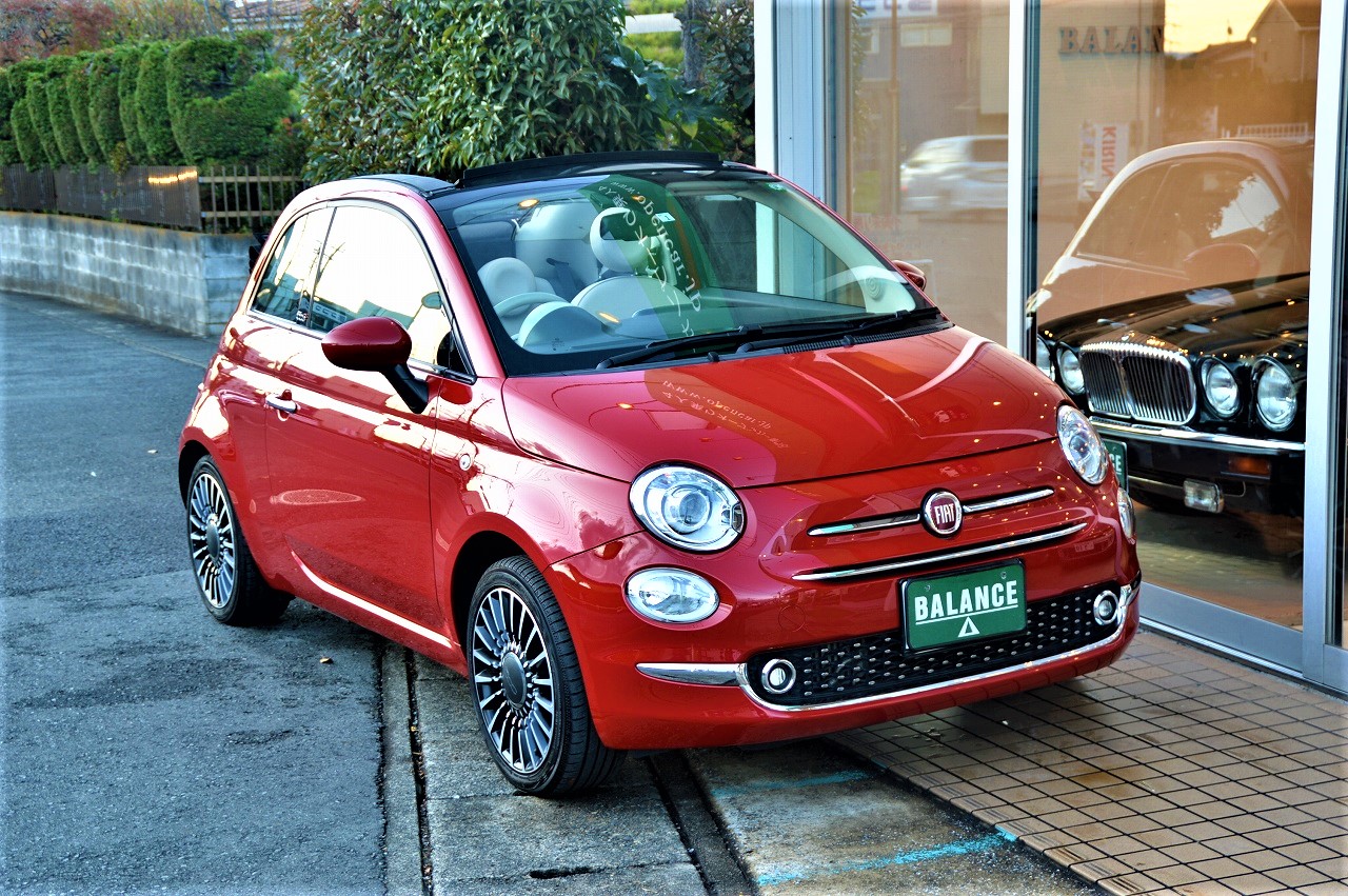 Fiat５００cツインエアーラウンジ オープンカー専門店balance 27u17レッド